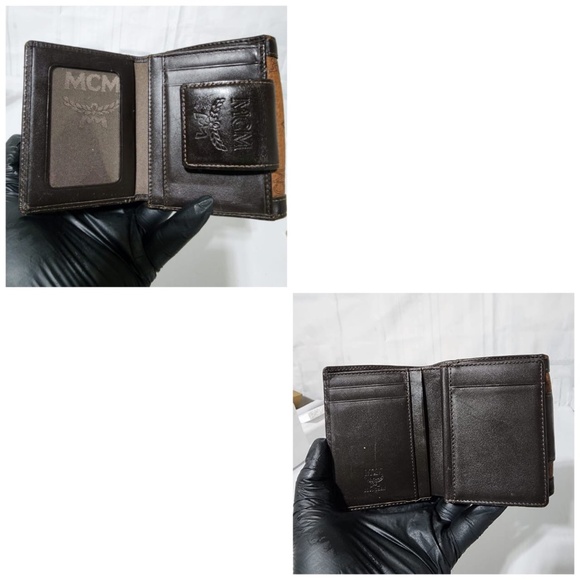 Authentic MCM Compact Leather Wallet Brown - Picture 14 of 15